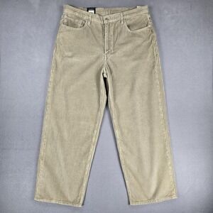 Levis Premium Corduroy Pants Mens 38x30 Beige 578 Baggy Relaxed Straight Leg